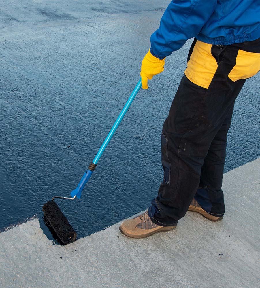 waterproofing application on foundation