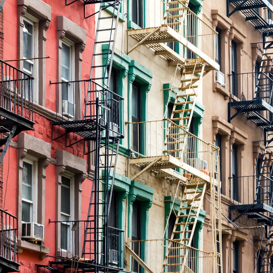 exterior of New York apartments