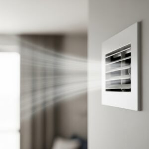 A clean HVAC vent in an apartment.