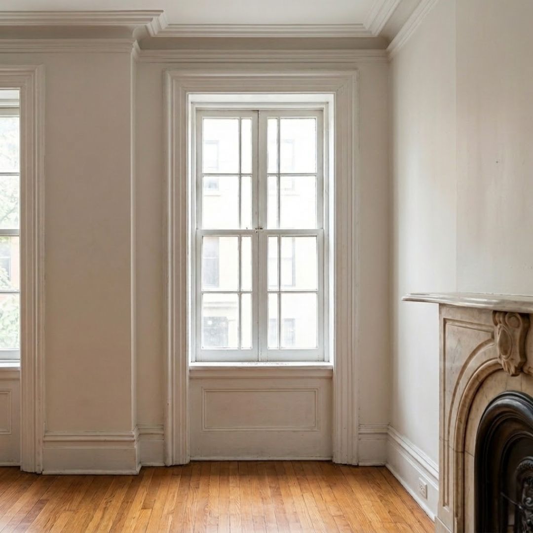 interior of a maintained older home