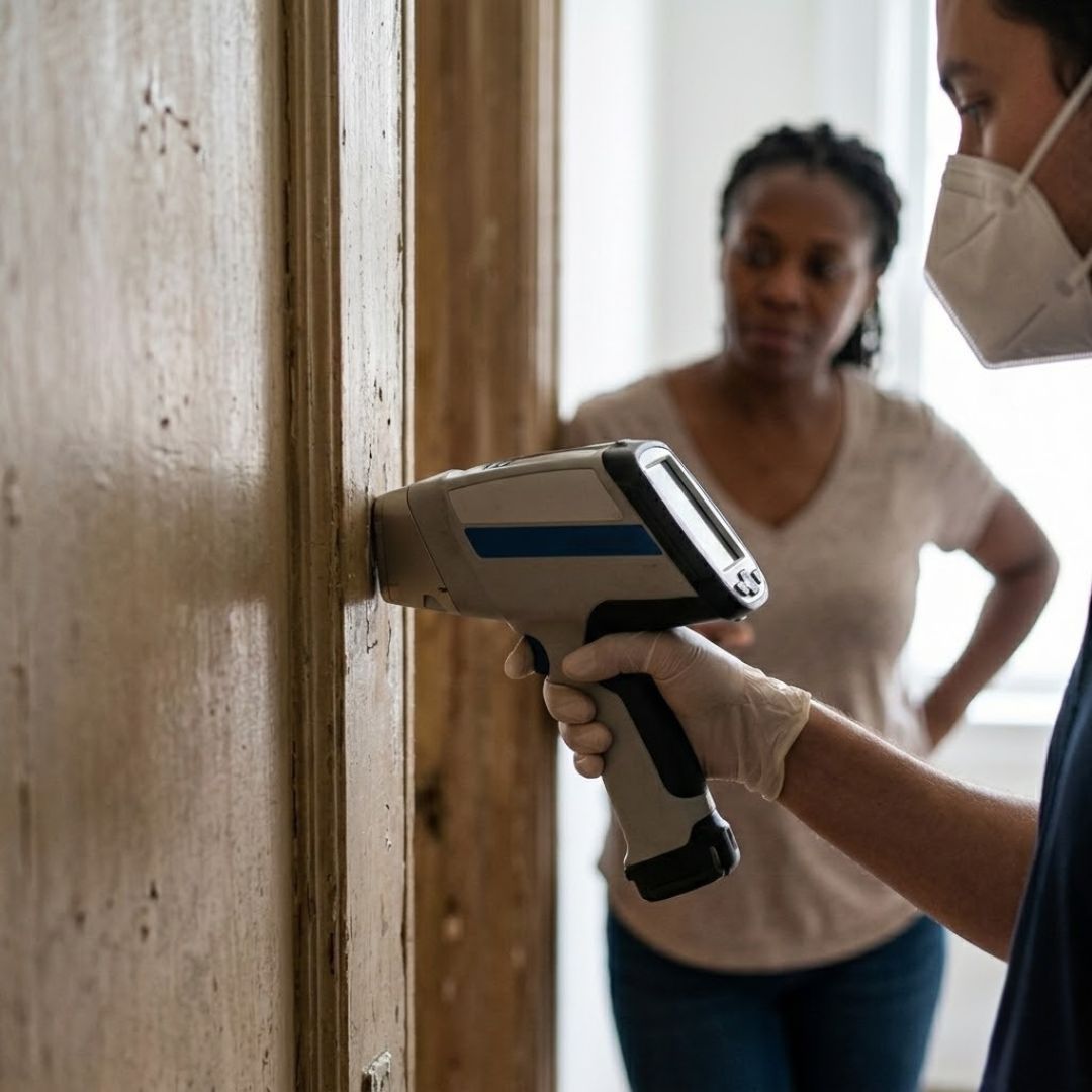 professional testing paint in older home for lead