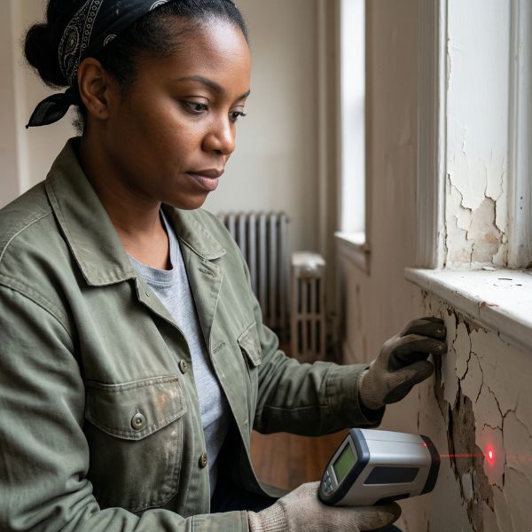 woman testing for lead